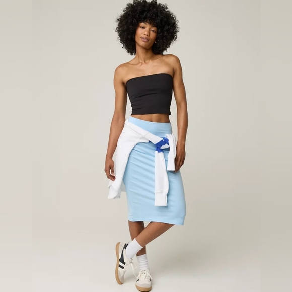 aerie Dresses & Skirts - NWT OFFLINE By Aerie The Hugger Midi Blue Pencil Skirt Knee-Length Sz-L